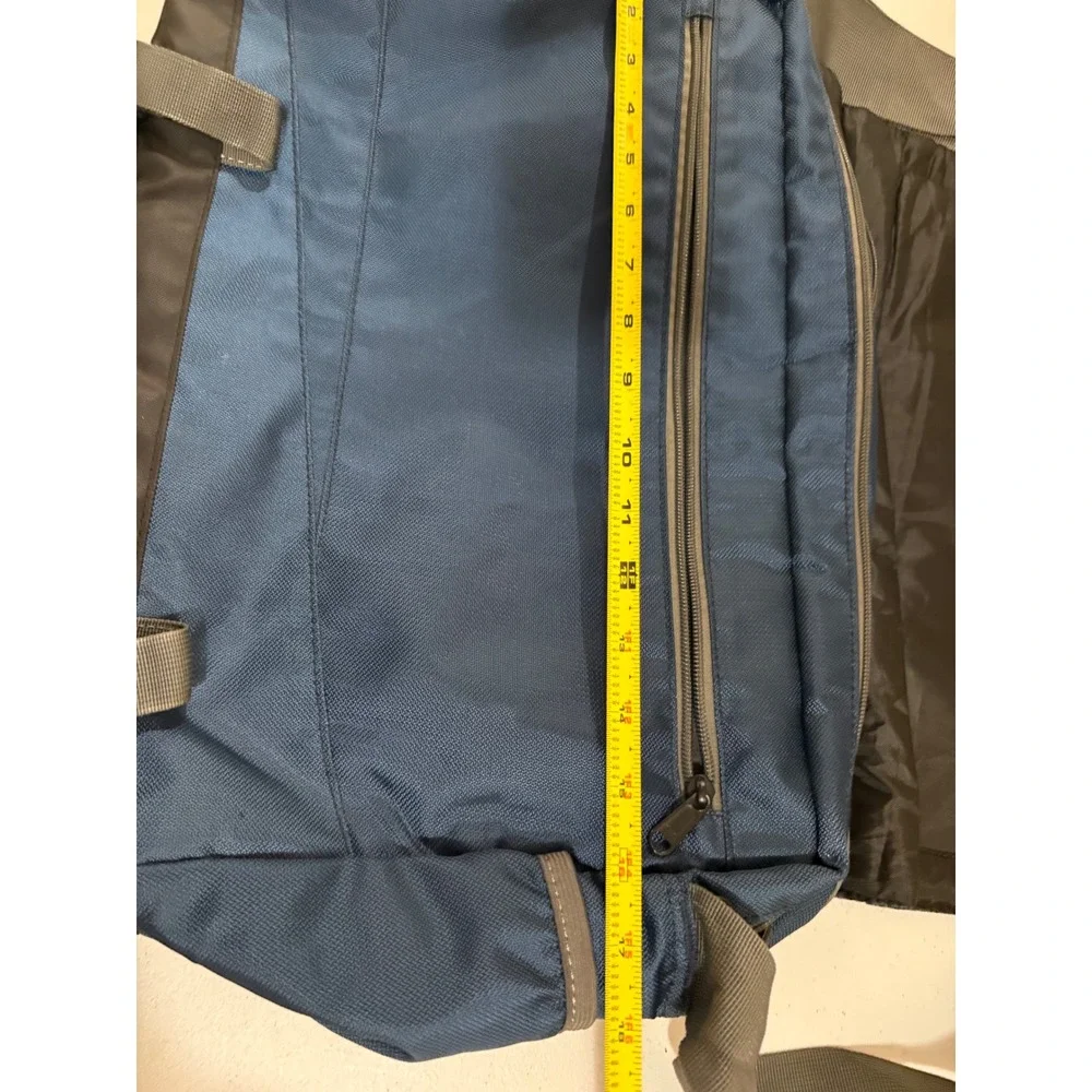Vonxury Messenger Bag Blue Grey Ballistic Nylon Laptop Crossbody Tech Bag